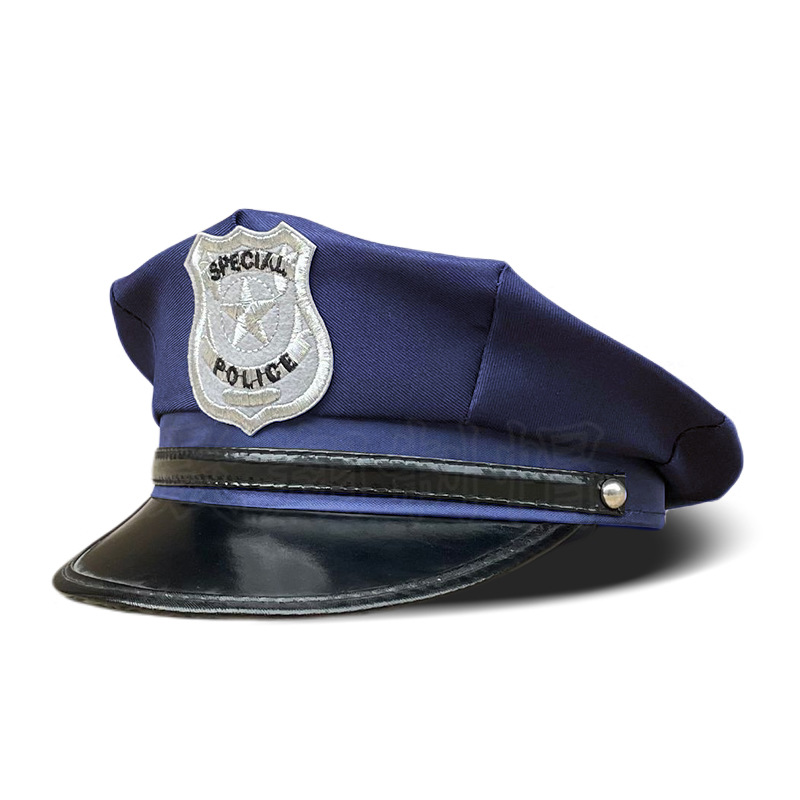 Dospělé policejní čepice Plochá kostýmní čepice Osmiboká uniforma Rekvizita pro Cosplay Párty Halloween Prodyšný Polyester Unisex