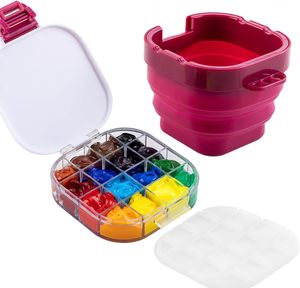 Přenosná paleta Xinyi Art, úložný box na palety, vzduchotěsná cestovní paleta s víkem a popruhem pro olejomalbu