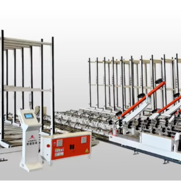 Inteligentní automatický systém CNC skladovacích regálů na originální skleněné desky