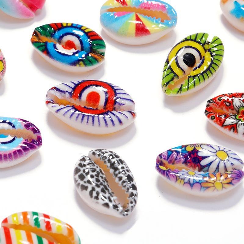 Bleached & Printed Seashells - DIY Necklace/Bracelet Craft Accessories