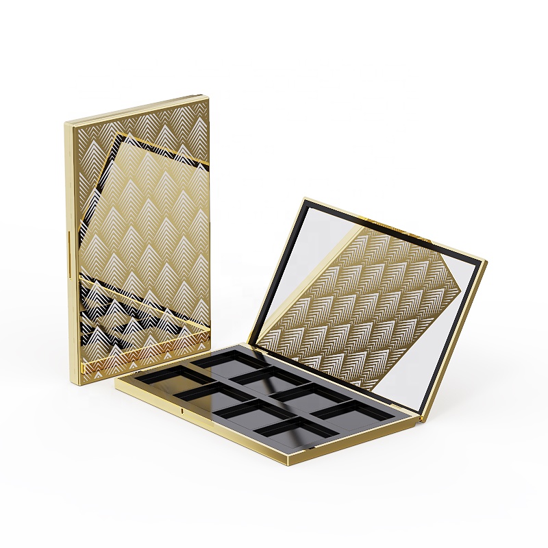 8 barev Prázdná velká paleta očních stínů Prázdný plastový kosmetický obal Paleta Magnet Make-up Compact