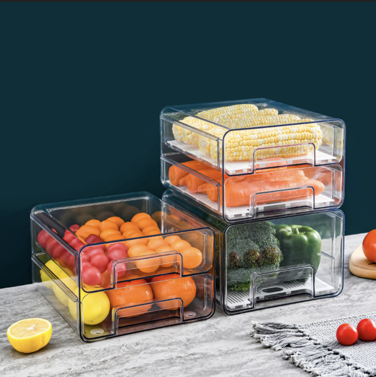 Žhavý výprodej Moderní obdélníkový plášť Plastové šperky Kosmetické pouzdro na masku Úložný box Přenosný make-up organizér Vstřikování Transparent