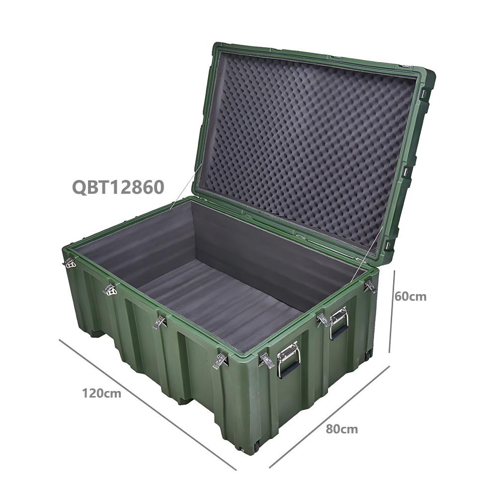 HDPE přepravní box z rotačně lisovaného materiálu pro logistiku, logistiku citlivého vybavení, rotační box s vlastní pěnovou vložkou