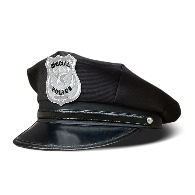 Dospělé policejní čepice Plochá kostýmní čepice Osmiboká uniforma Rekvizita pro Cosplay Párty Halloween Prodyšný Polyester Unisex