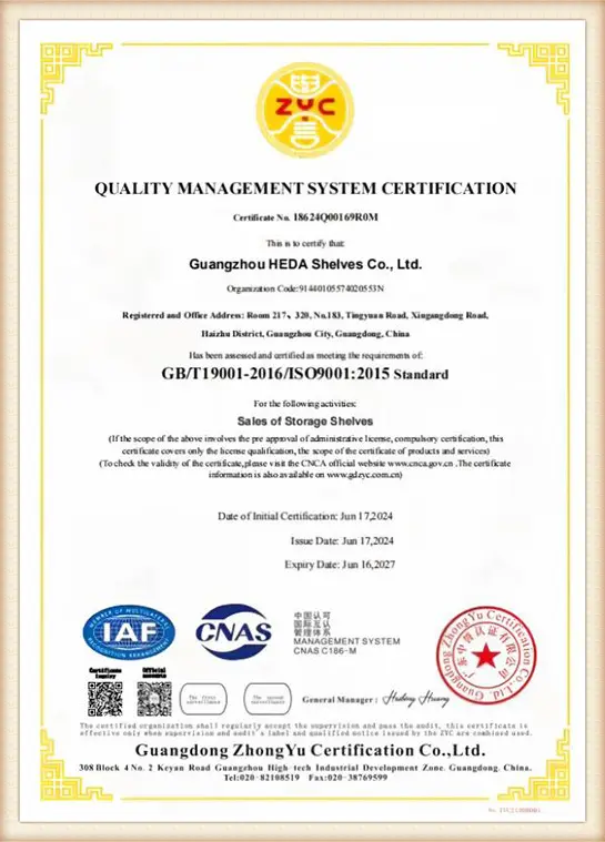 Certifikát řízení jakosti ISO 9001:2015