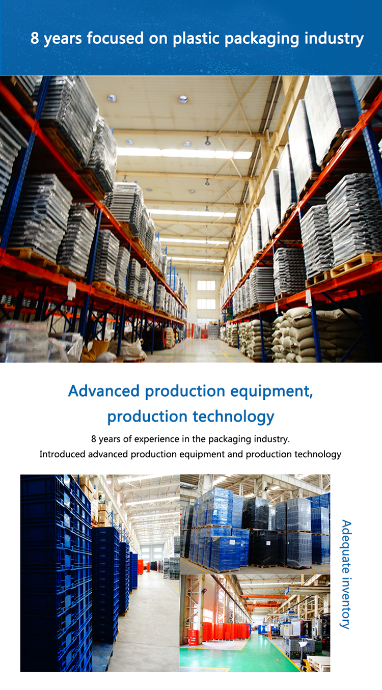 Plastic Pallet Bin Heavy Duty Stackable Container for Industrial Storage Warehouse and Material Handling