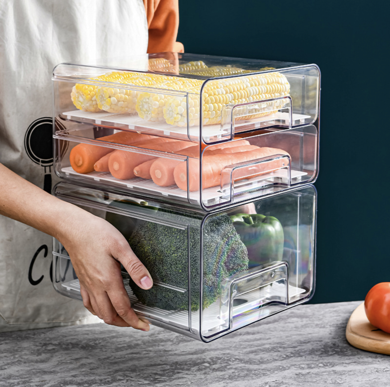 Žhavý výprodej Moderní obdélníkový plášť Plastové šperky Kosmetické pouzdro na masku Úložný box Přenosný make-up organizér Vstřikování Transparent