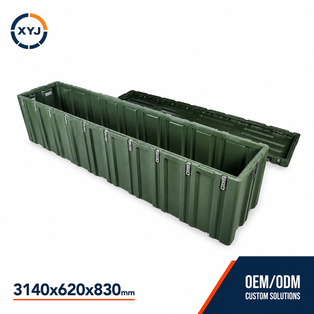 3140x620x830mm Heavy Duty Long Rotomolded Protective Cargo Case for Energy Utility and Communication Equipment