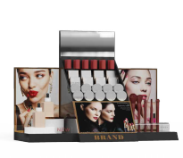 YIIAO Velkoobchodní akrylové rekvizity na vystavení kosmetiky s držákem na rtěnku pro make-up Palette Island Beauty Stores Mall
