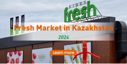 Realizovaný interiér supermarketu