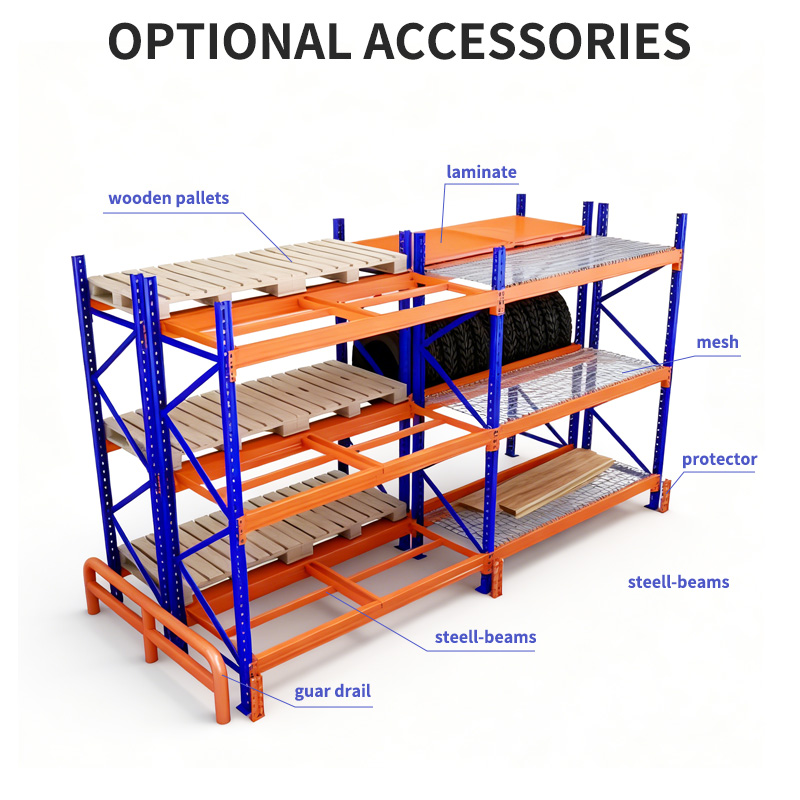 Yueyang Heavy Load Multi Layer Heavy Duty Za studena válcované ocelové regály s epoxidovým práškovým nástřikem, skladové průmyslové skladovací regály