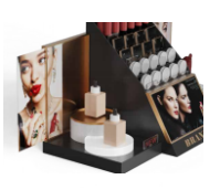 YIIAO Velkoobchodní akrylové rekvizity na vystavení kosmetiky s držákem na rtěnku pro make-up Palette Island Beauty Stores Mall