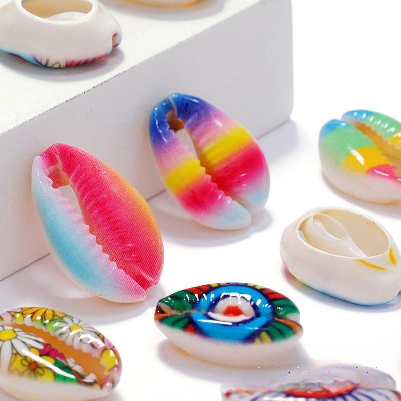 Bleached & Printed Seashells - DIY Necklace/Bracelet Craft Accessories