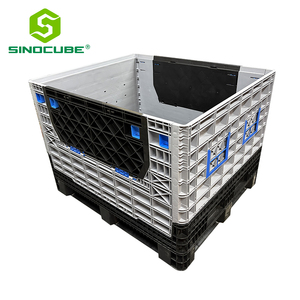 Sinocube Odolné plastové paletové boxy Skladovací bedny Ekologické stohovatelné skládací skladovací kontejnery s vlastními dělicími příčkami