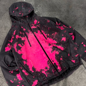 Pánská streetwear bunda na zakázku, větrovka, nepromokavá termochromatická barva, měnící se pláštěnka, tepelně reaktivní bunda