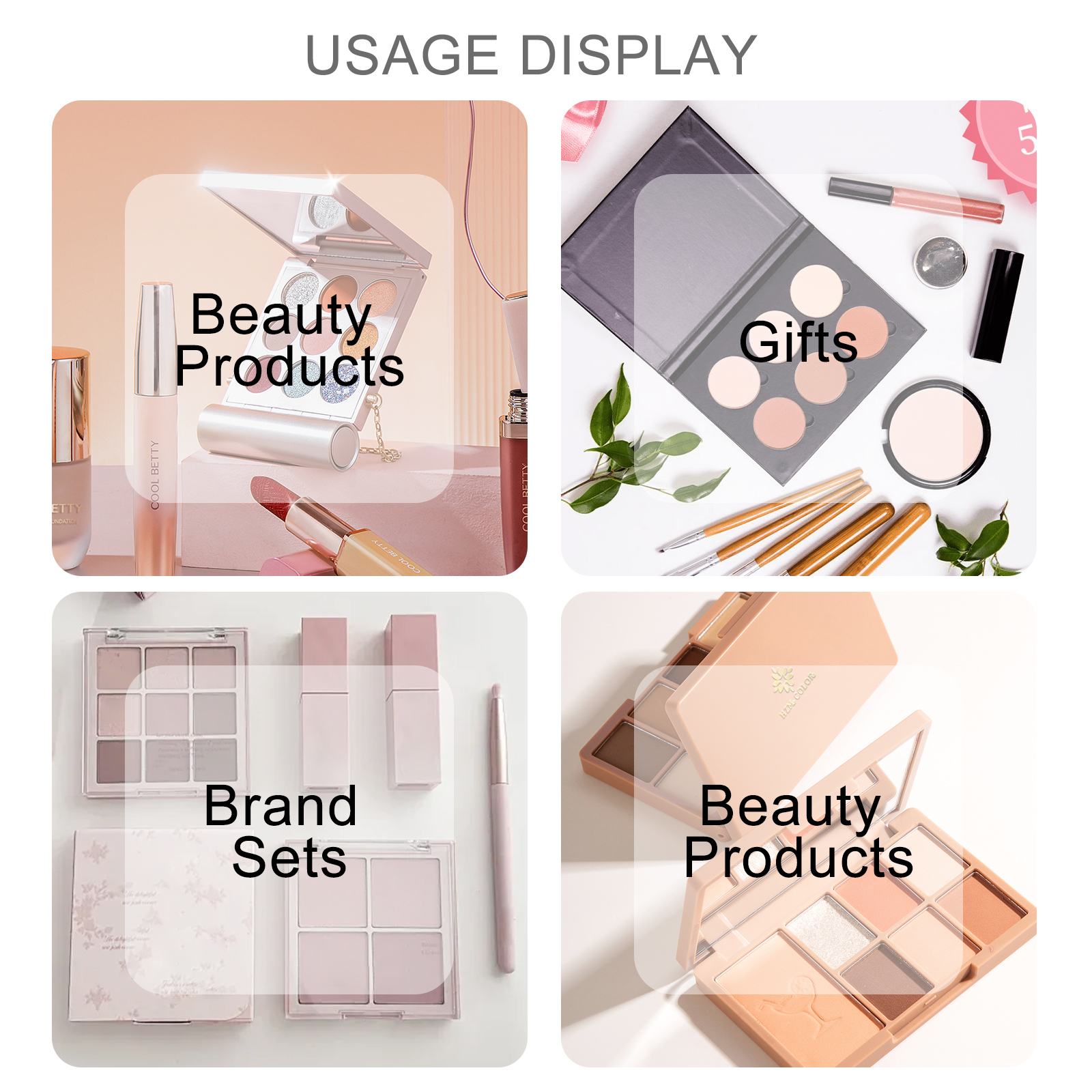 OEM/ODM Vlastní logo Transparentní 9barevné pigmentované oční stíny Prázdná paleta Luxusní pouzdro na balení pro make-up nástroje