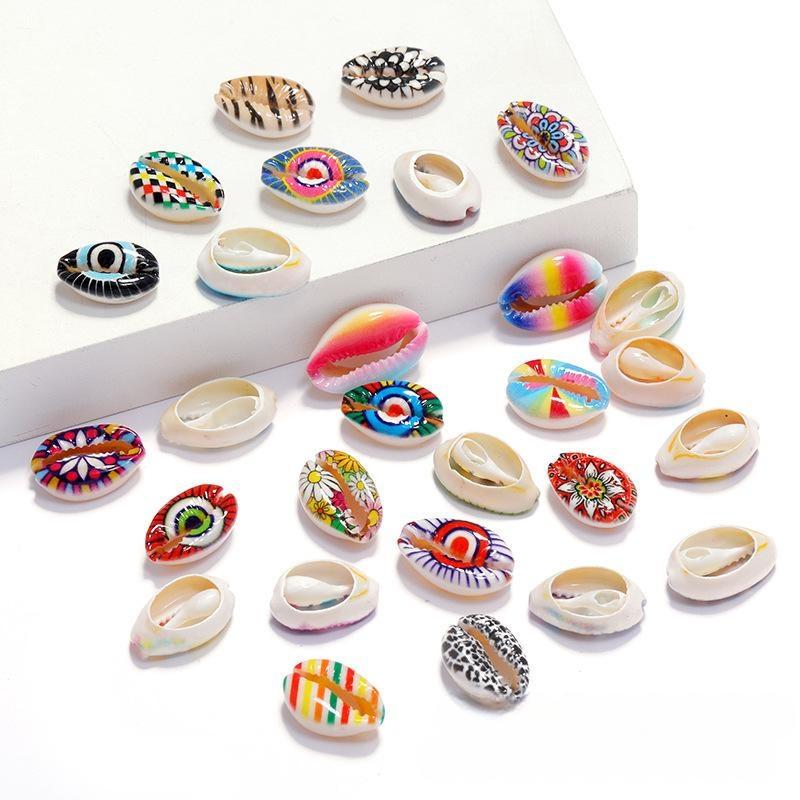 Bleached & Printed Seashells - DIY Necklace/Bracelet Craft Accessories
